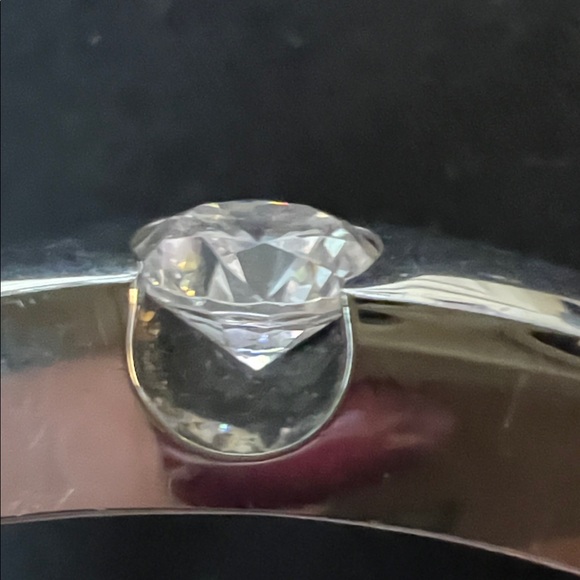 Swarovski Silver Bracelet with Sparkling Crystal Solitaire - Picture 3 of 7